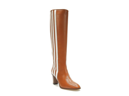 adidas x Gucci 73mm Knee-High Boots Cognac Leather