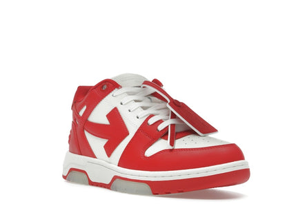 OFF-WHITE Out Of Office OOO Low Tops Red White
