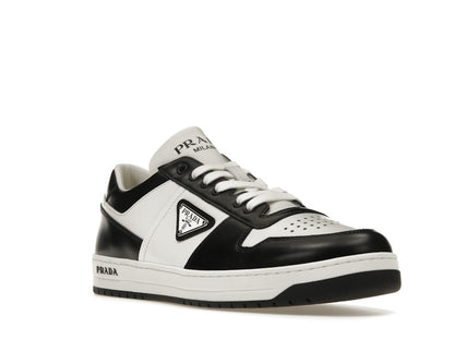 Prada Downtown Low Top Sneakers Leather White Black