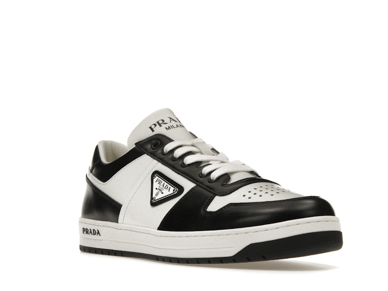 Prada Downtown Low Top Sneakers Leather White Black