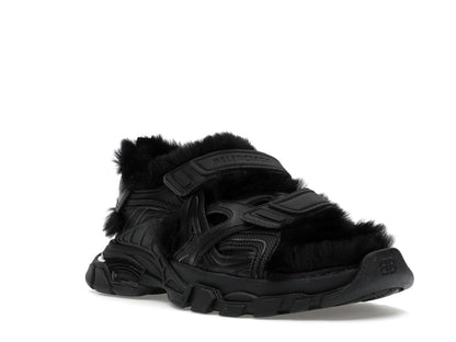 Balenciaga Track Sandal Fake Fur Black (Women's)