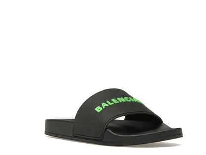 Balenciaga Pool Slide Black Fluo Green (Women's)