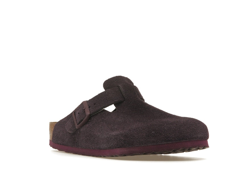 Birkenstock Boston Soft Footbed Suede Wine