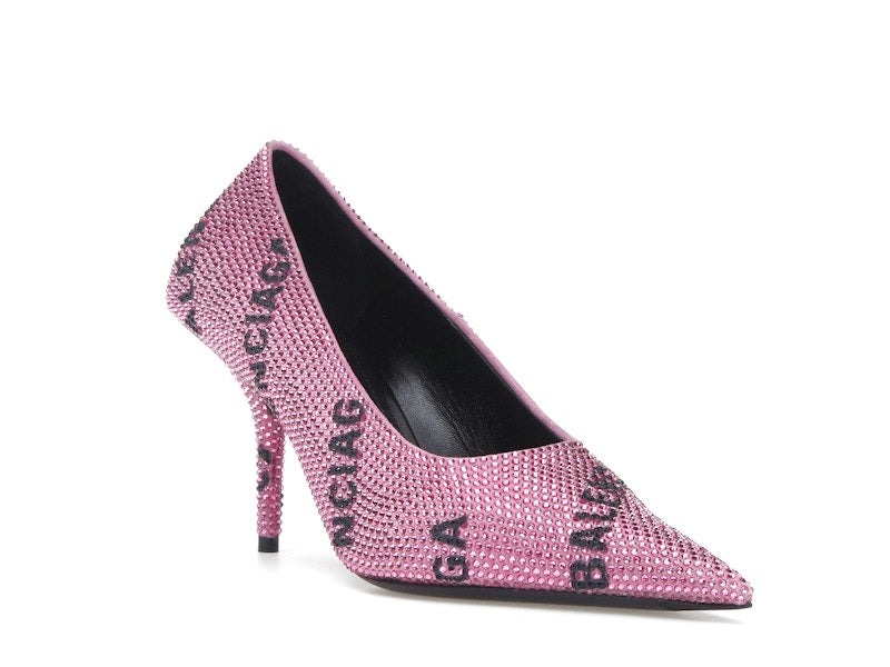 Balenciaga Square Knife Embellished Pumps Pink Black (Women's)