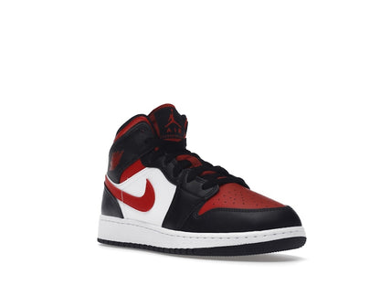 Air Jordan 1 Mid Black Fire Red (GS)