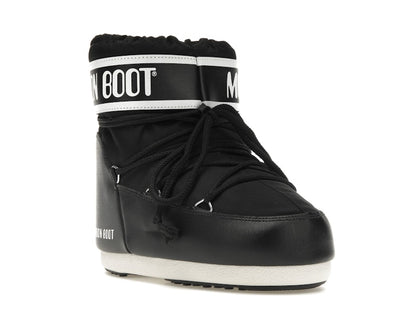 Moon Boot Icon Low Nylon Boot Black White
