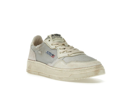 Autry Medalist Leather Low Grey White Super Vintage