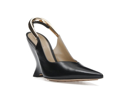 Bottega Veneta Punta Pointed-Toe Slingback Pumps Black (Women's)