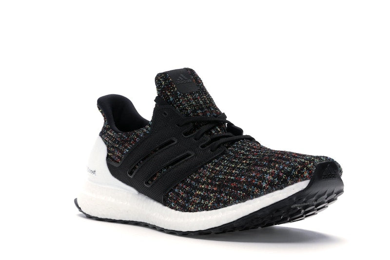 adidas Ultra Boost 4.0 Black Multi-Color White Heel Cage