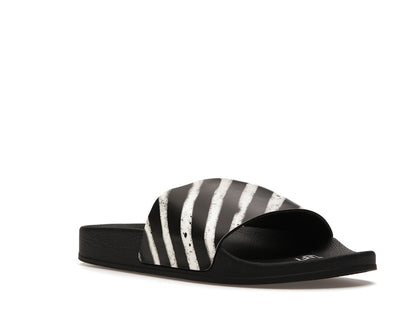 Off-White Spray Stripes Slides Black