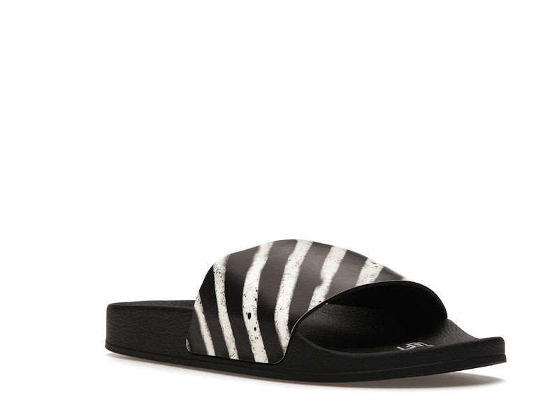 Off-White Spray Stripes Slides Black