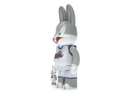 Bearbrick x Space Jam Rabbrick Bugs Bunny 100% & 400% Set Grey
