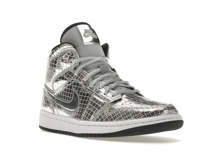 Jordan 1 Mid SE Disco Metallic Silver (Women's)