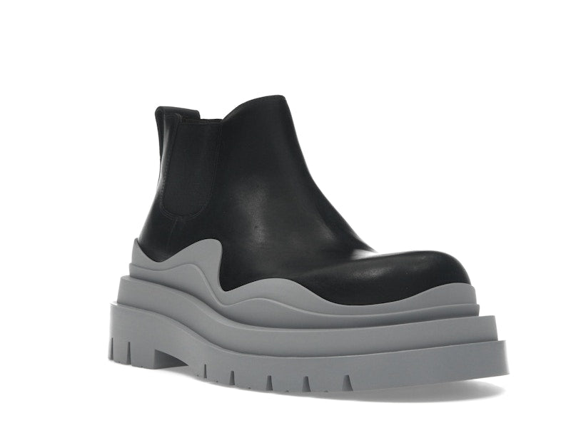 Bottega Veneta Tire Ankle Chelsea Boot Black Vapor