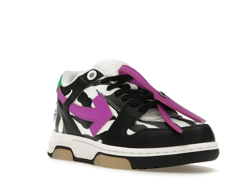 OFF-WHITE Out Of Office OOO Low Tops Zebra Pink (Women's)