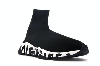 Balenciaga Speed Graffiti Trainers Black White