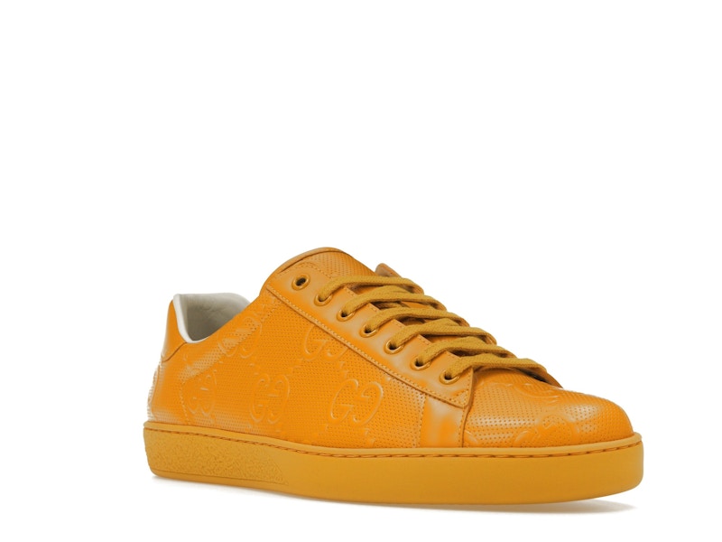 Gucci Ace GG Embossed Yellow