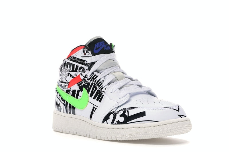 Jordan 1 Mid All Over Logos (GS)