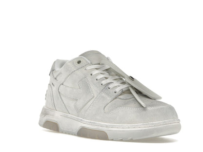 OFF-WHITE Out Of Office OOO Low Tops White Distressed