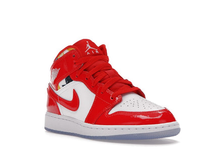 Jordan 1 Mid Barcelona Sweater Red Patent (GS)