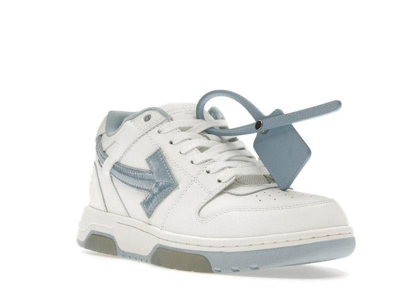 OFF-WHITE Out Of Office OOO Low Tops Embroidered Arrow White Light Blue
