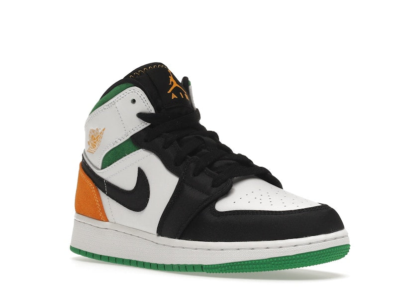 Jordan 1 Mid SE White Laser Orange Lucky Green (GS)