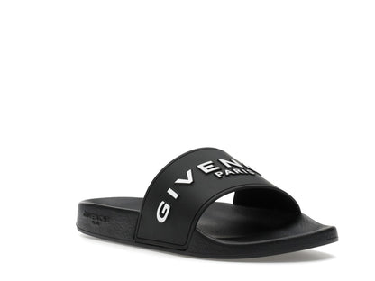 Givenchy Paris Flat Sandals Black White