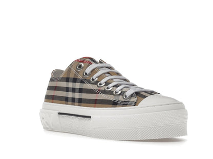 Burberry Vintage Check Cotton Sneakers Archive Beige White (Women's)