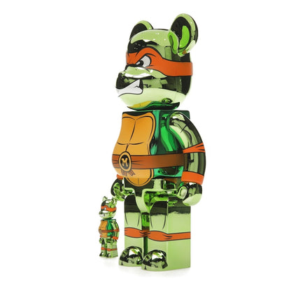 Bearbrick x Teenage Mutant Ninja Turtles Michelangelo 100% & 400% Set
