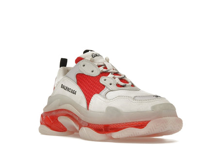 Balenciaga Triple S Clear Sole White Red
