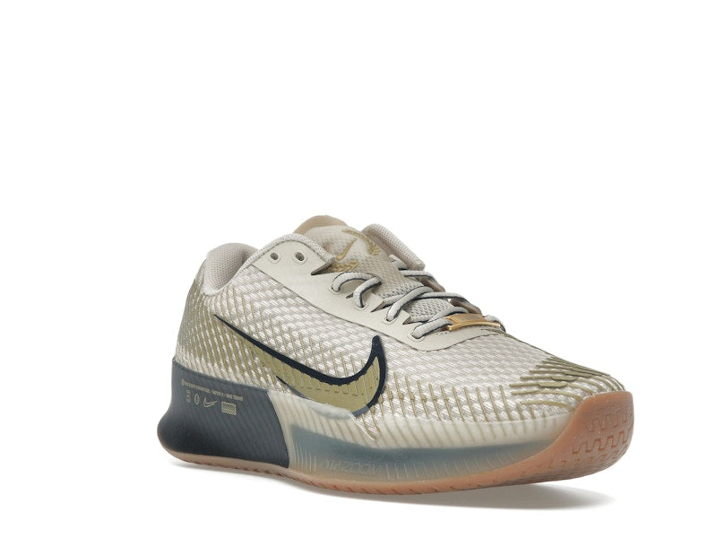 Nike Court Vapor 11 HC Premium Sanddrift Thunder Blue Gum Medium Brown Metallic Gold