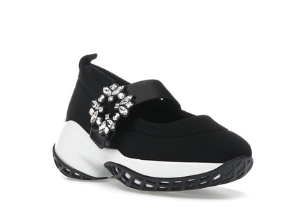 Roger Vivier Viv' Run Babies Black White Crystal Buckle (Women's)