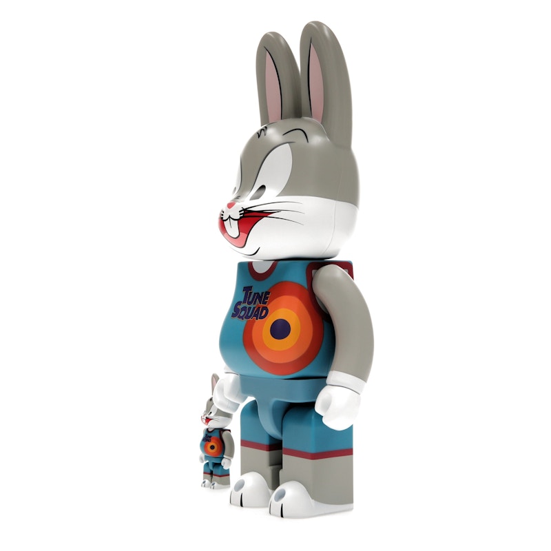 Bearbrick x Space Jam: A New Legacy Rabbrick Bugs Bunny 100% & 400% Set Grey