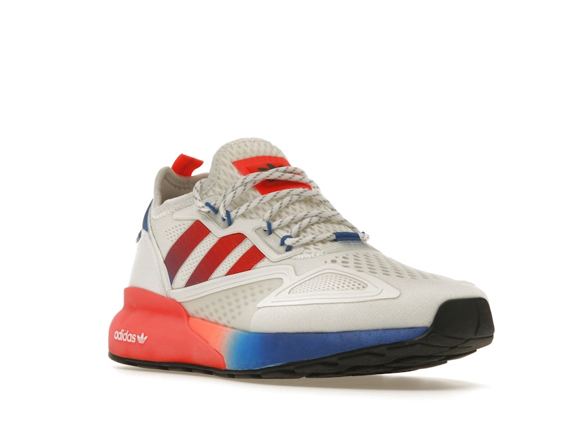 adidas ZX 2K Boost White Solar Red Blue