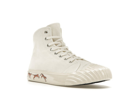 Kenzo School High Top Trainers Tiger Sole Off White