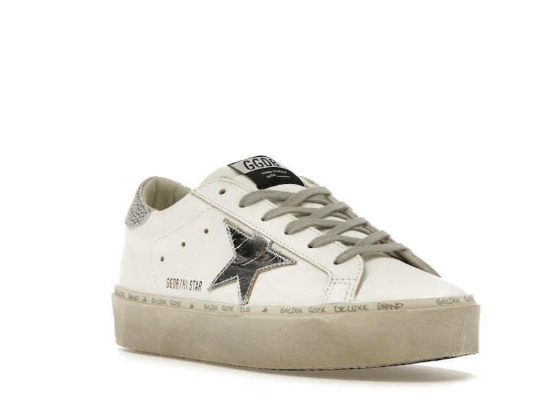 Golden Goose Hi Star White Silver (Women's)