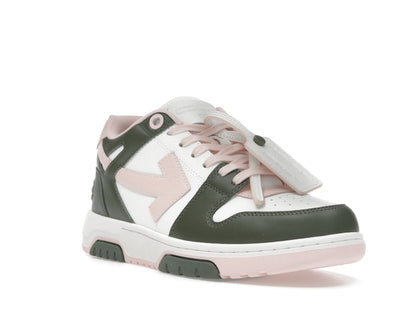 OFF-WHITE Out Of Office OOO Low Tops White Green Pink (Women's)