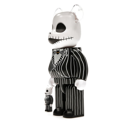 Bearbrick x Disney Tim Burton's The Nightmare Before Christmas Jack Skellington 100% & 400% Set