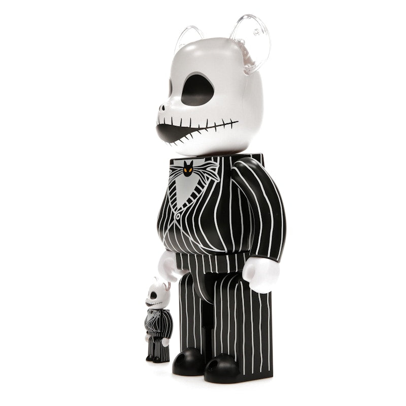 Bearbrick x Disney Tim Burton's The Nightmare Before Christmas Jack Skellington 100% & 400% Set