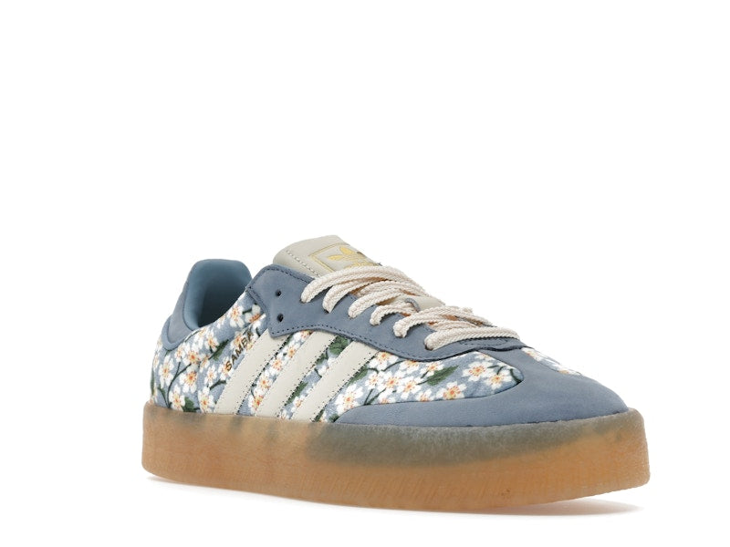 adidas Sambae Liberty London Floral Embroidery Blue Cream White (Women's)