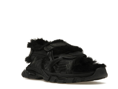 Balenciaga Track Sandal Fake Fur Black