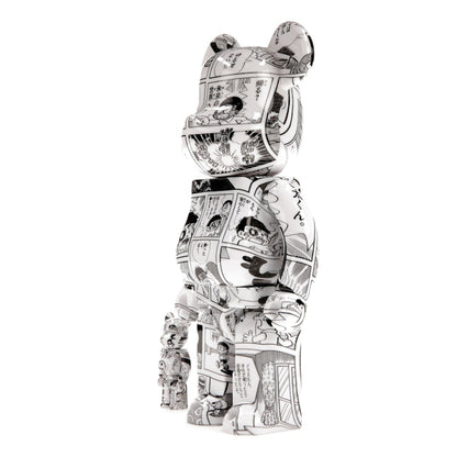Bearbrick Doraemon (Comic Ver.) 100% & 400% Set Black & White