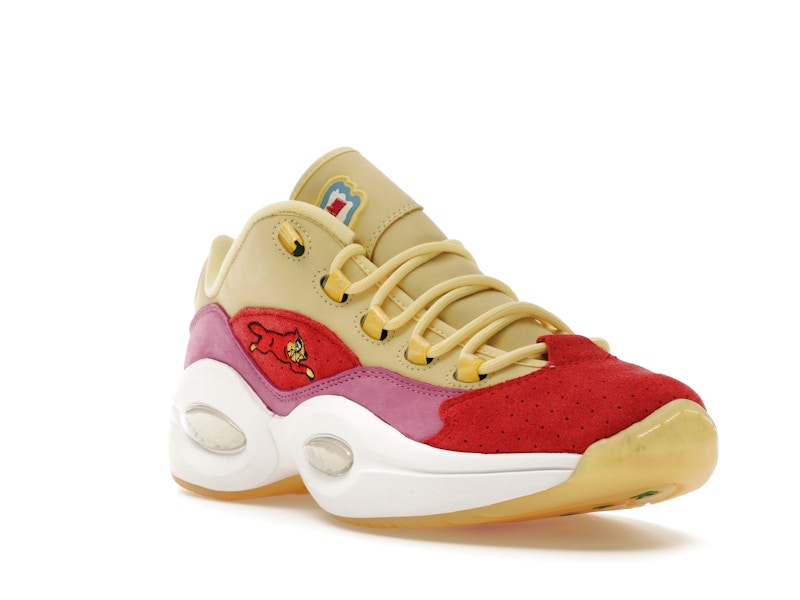 Reebok Question Low BBC Ice Cream Running Dog Yellow Red