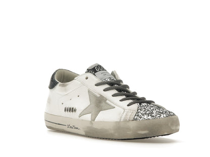 Golden Goose Super-Star Glitter Cream Silver (Women's)