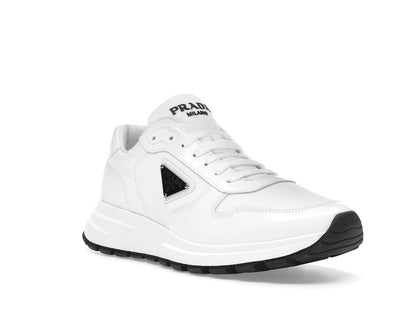 Prada PRAX 01 Sneakers Re-Nylon Brushed Leather White Black