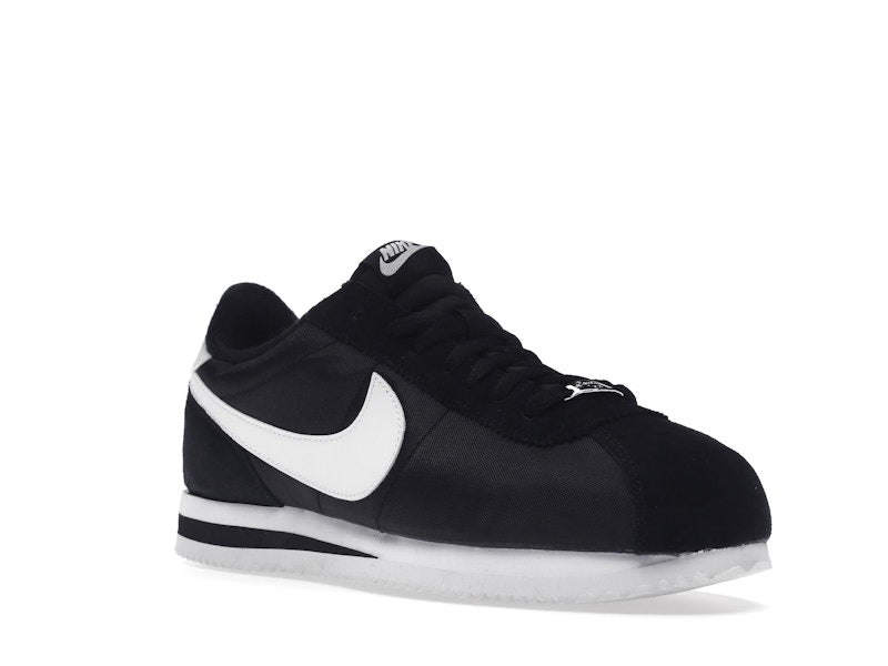 Nike Cortez Basic Nylon Black White-Metallic Silver