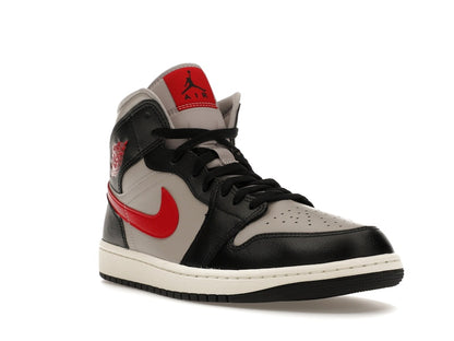 Jordan 1 Mid Black College Grey Gym Red (Women's)