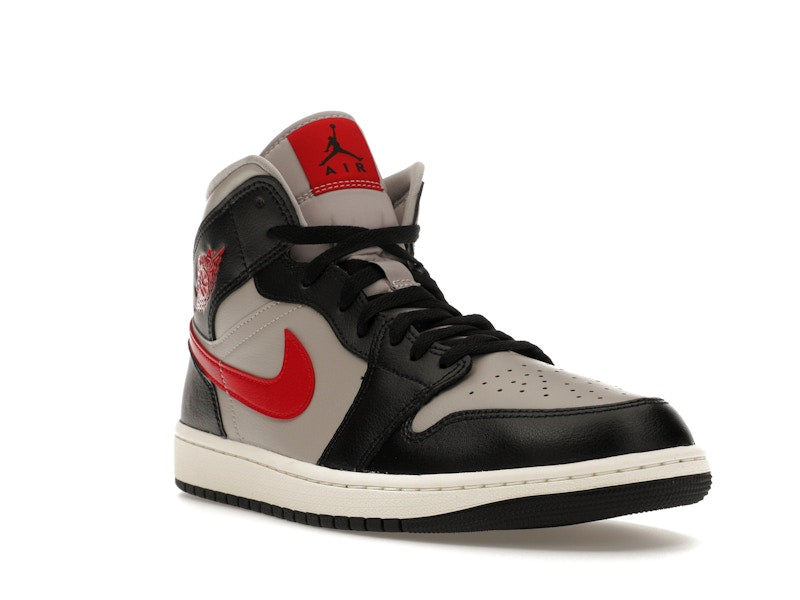 Jordan 1 Mid Black College Grey Gym Red (Women's)