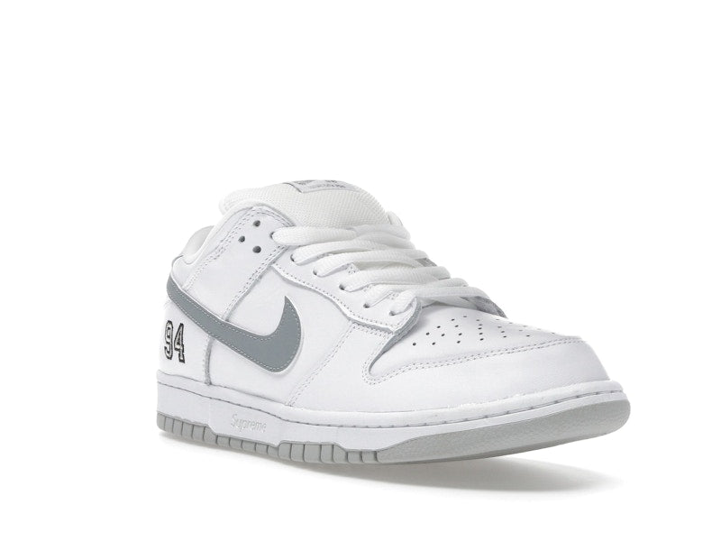 Nike SB Dunk Low Supreme 94 White Metallic Silver