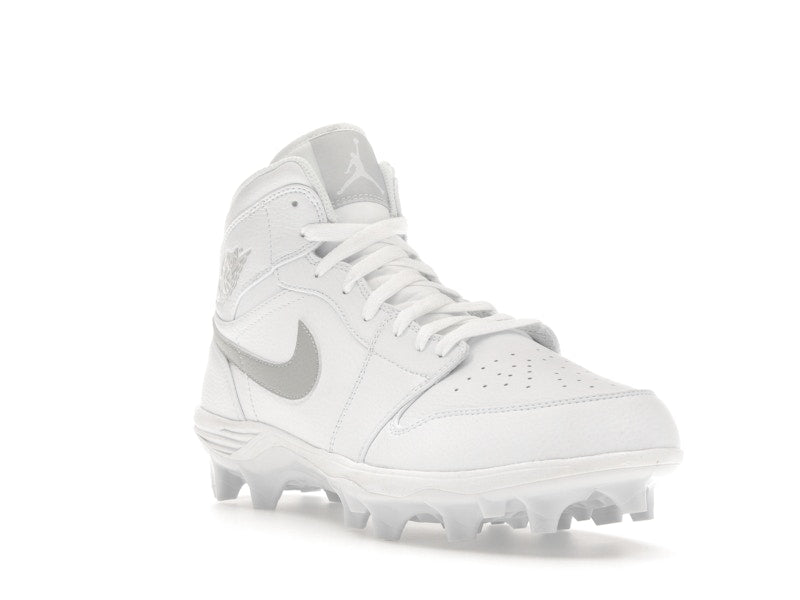 Jordan 1 Mid TD Cleat White Grey Fog